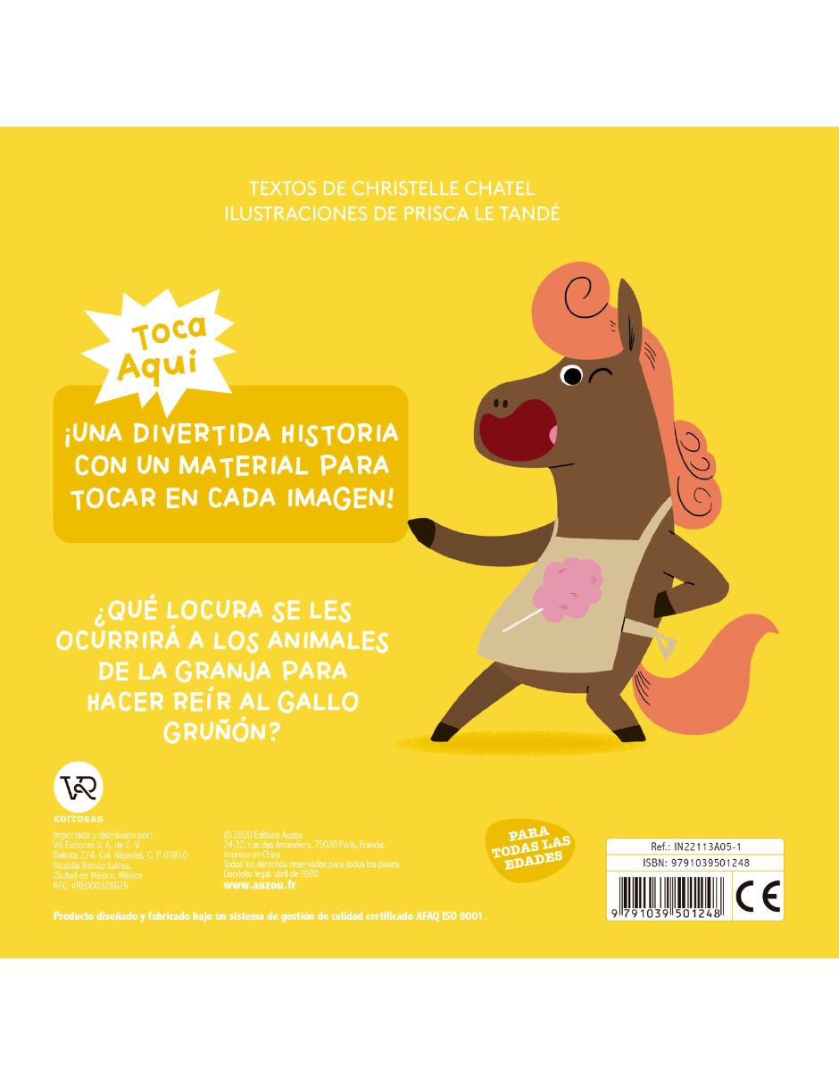 Libro Toca aquí La fiesta de la granja de Christelle Chatel