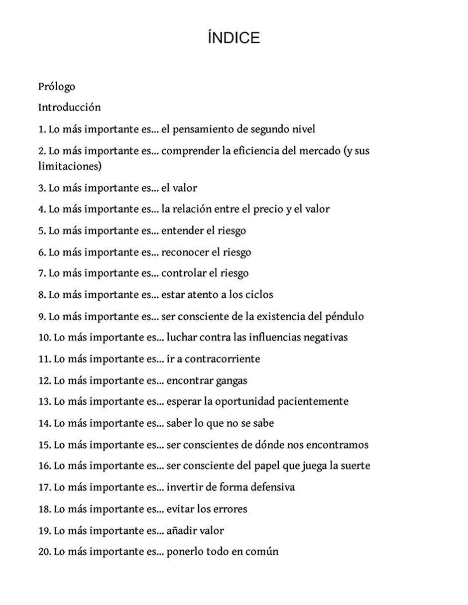 Libro Lo más importante para invertir con sentido común de Howard Marks