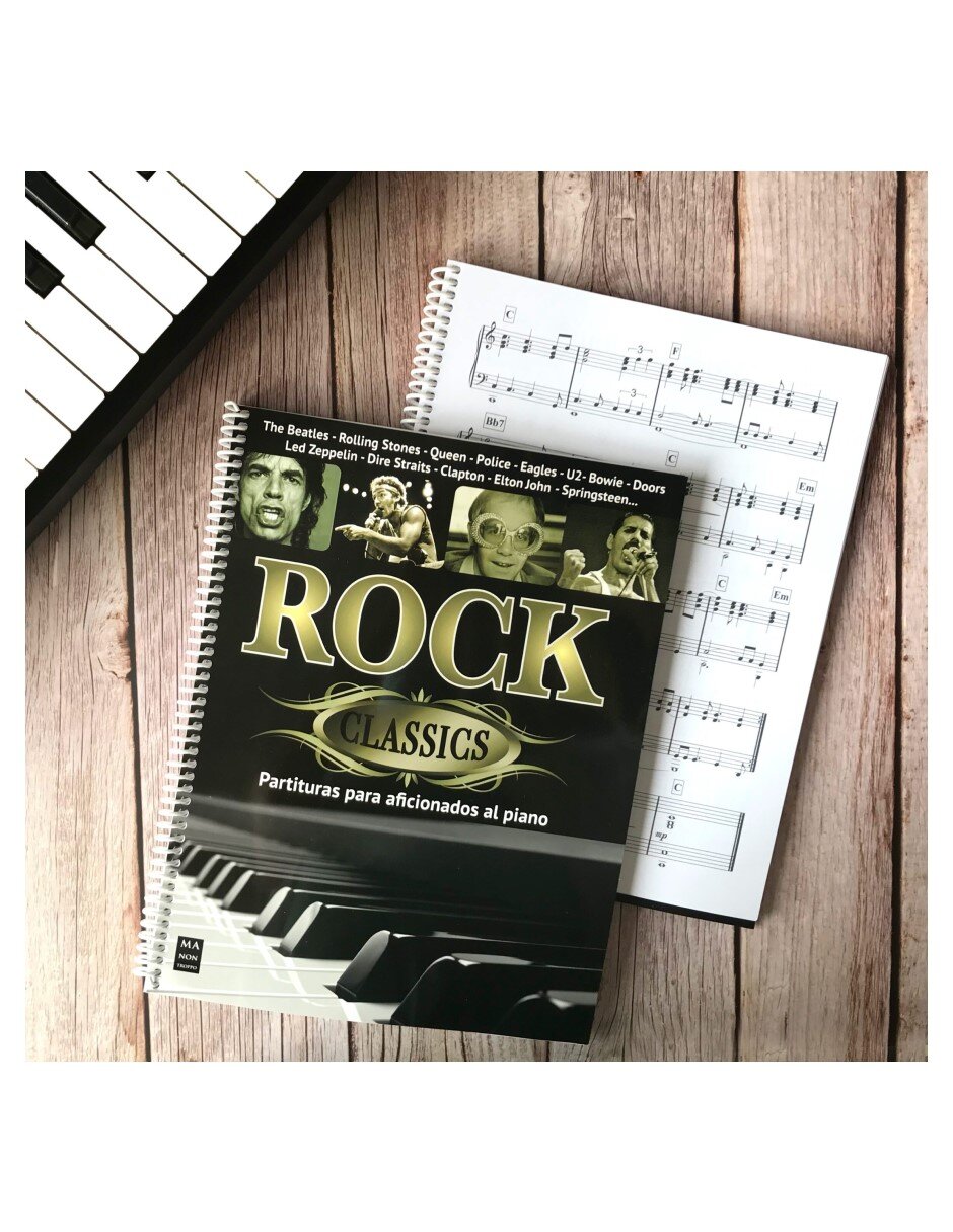 Libro Rock Classics. Partituras para aficionados al piano de Miguel Ángel Fernández Pérez