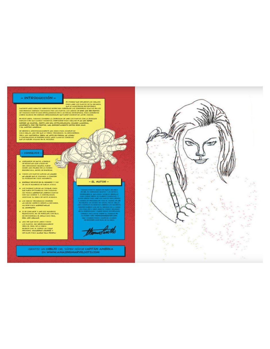 Libro El fantástico libro de los 1000 puntos Marvel de Tomas Pavitte 2
