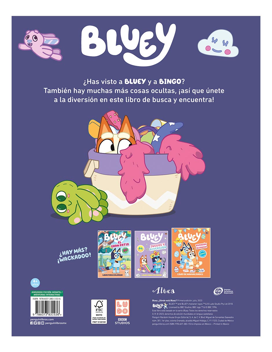 Libro ¿Dónde está Bluey? de Bluey 2