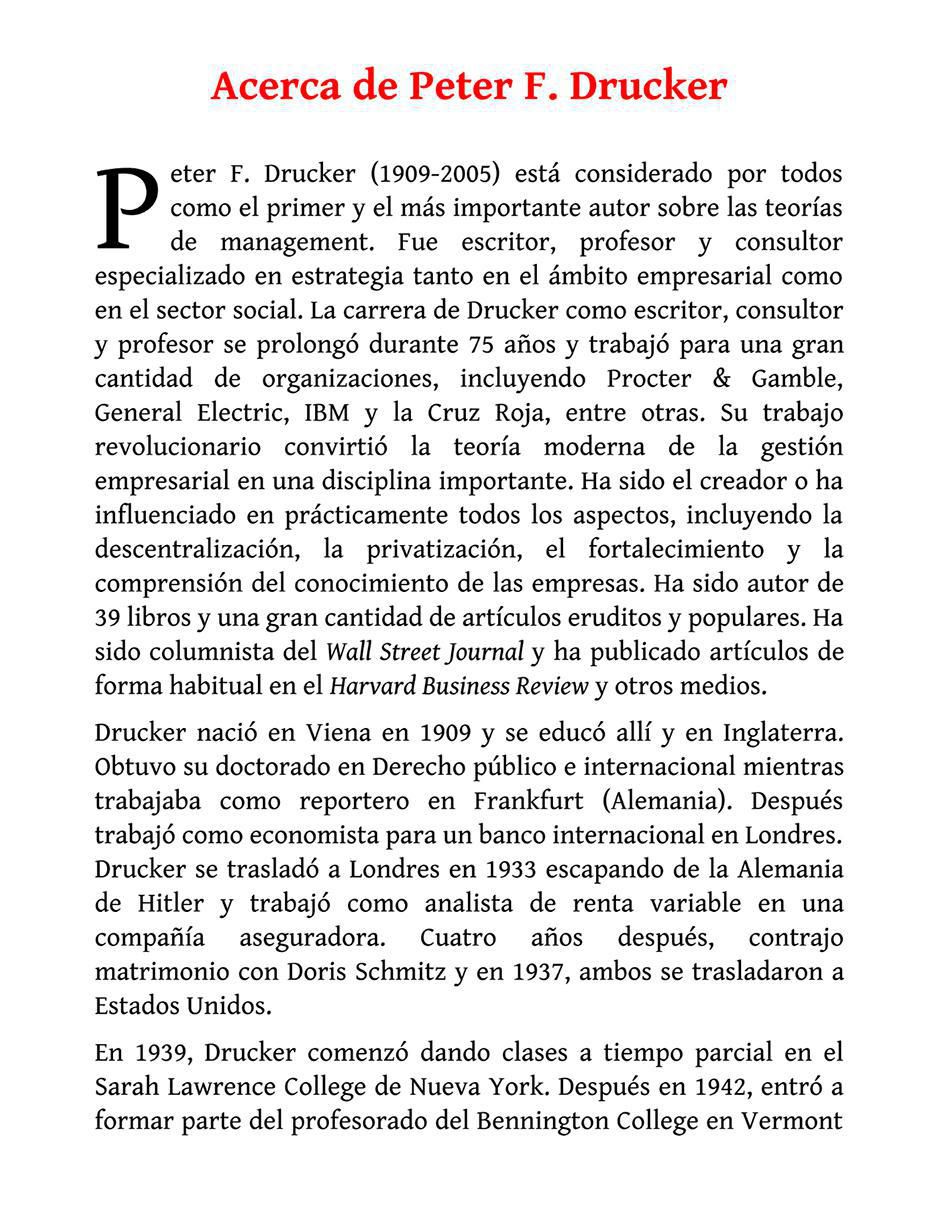 Libro Las 5 Claves de Peter Drucker de Peter F. Drucker / Frances Hesselbein 2
