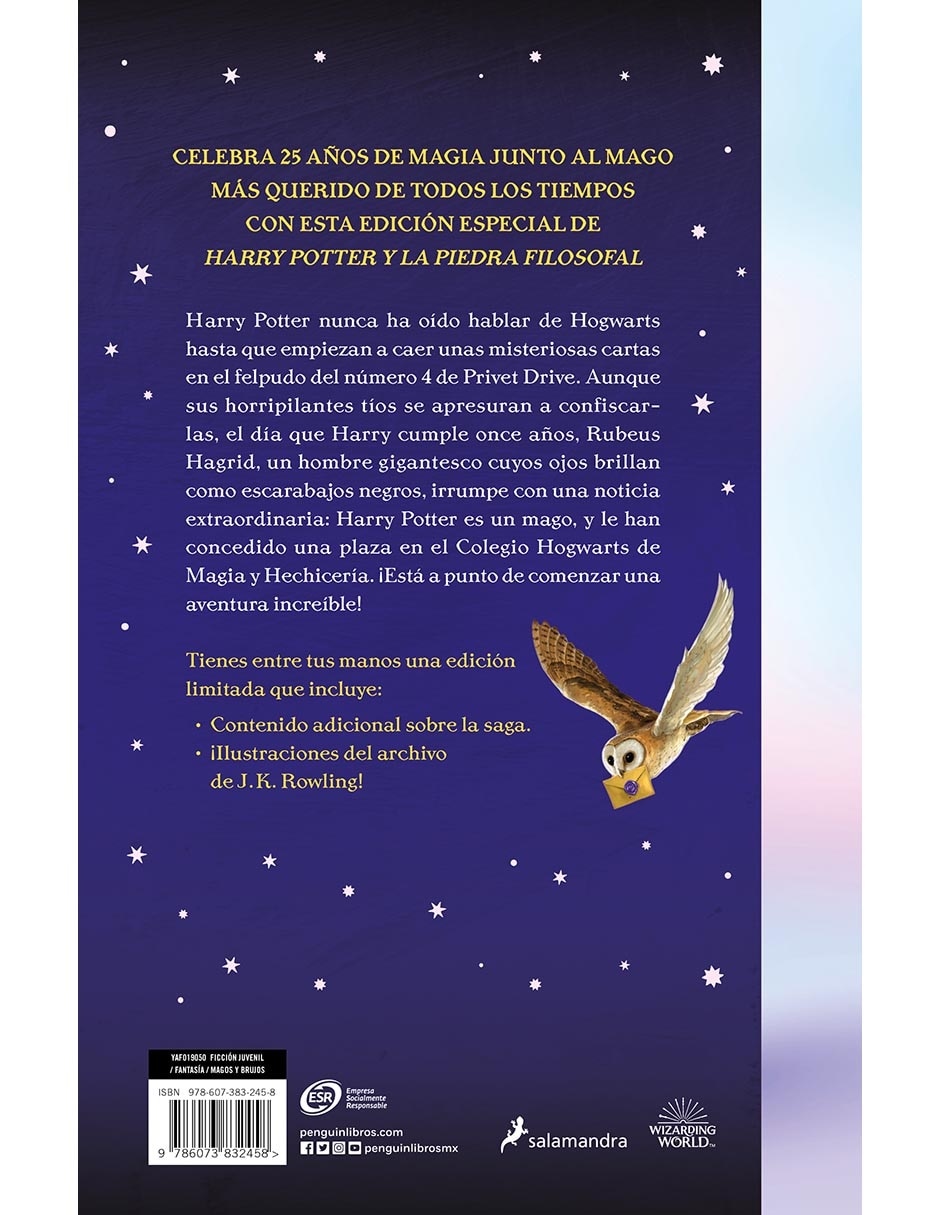 Libro Harry Potter y la piedra filosofal de Rowling, J.K