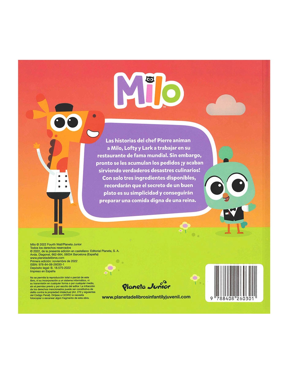 Libro Milo El Chef de Milo