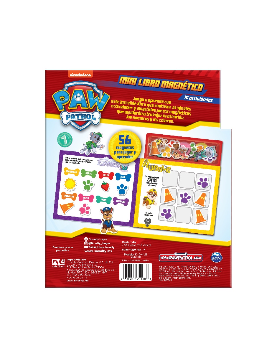 Mini Libro Magnético Paw Patrol de Mini Libro Magnético Paw Patrol de
