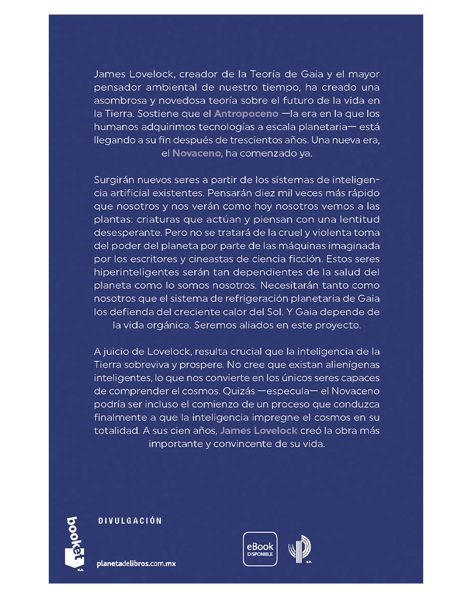 Libro Novaceno de James Lovelock
