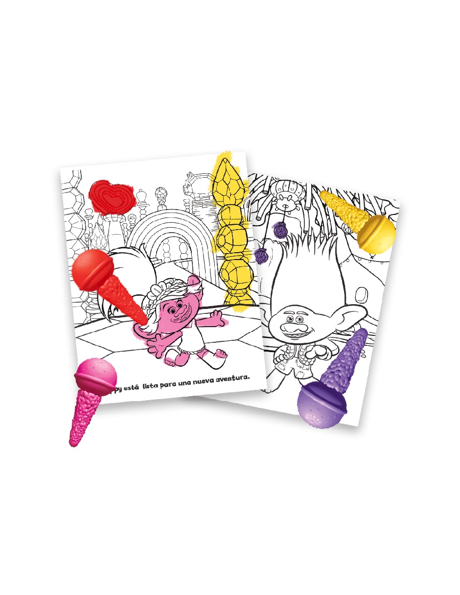 Libro Cuentos y Crayones Trolls de Novelty