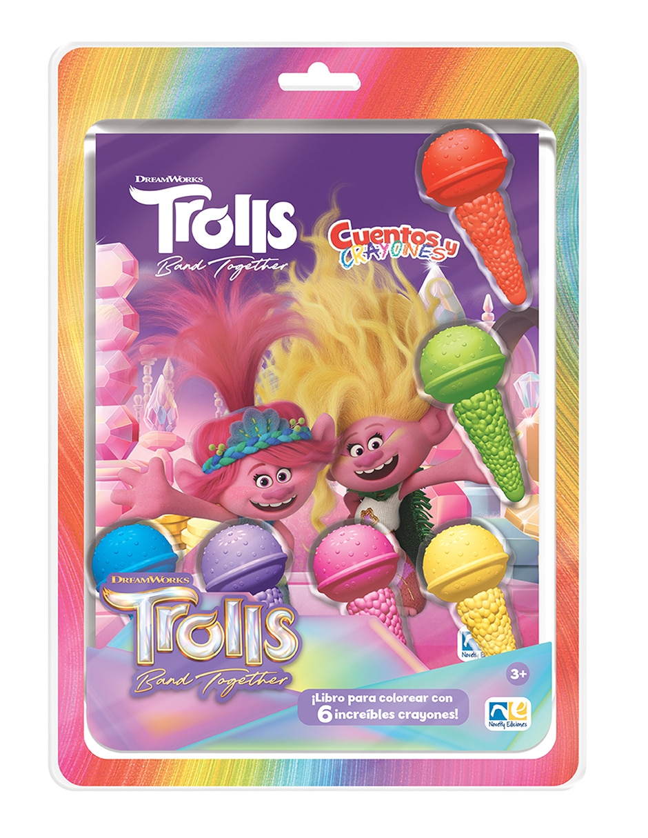 Libro Cuentos y Crayones Trolls de