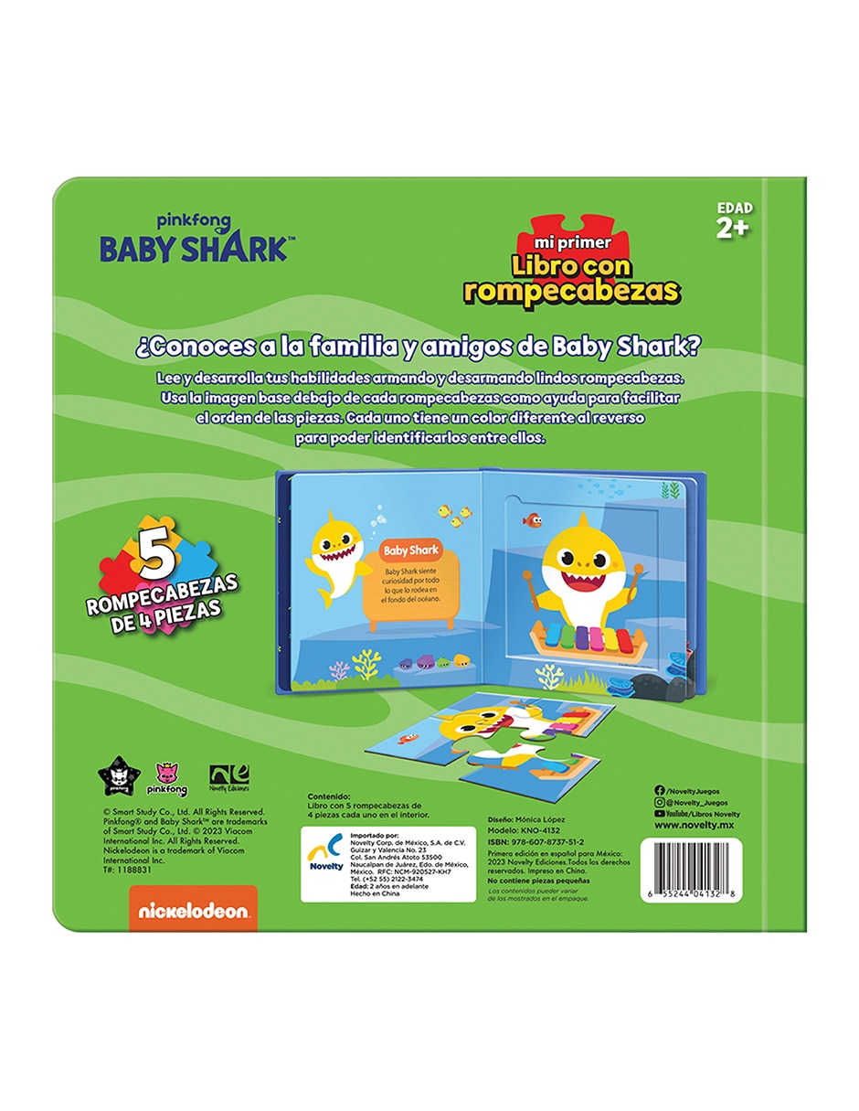 Libro con rompecabezas Baby Shark de Novelty