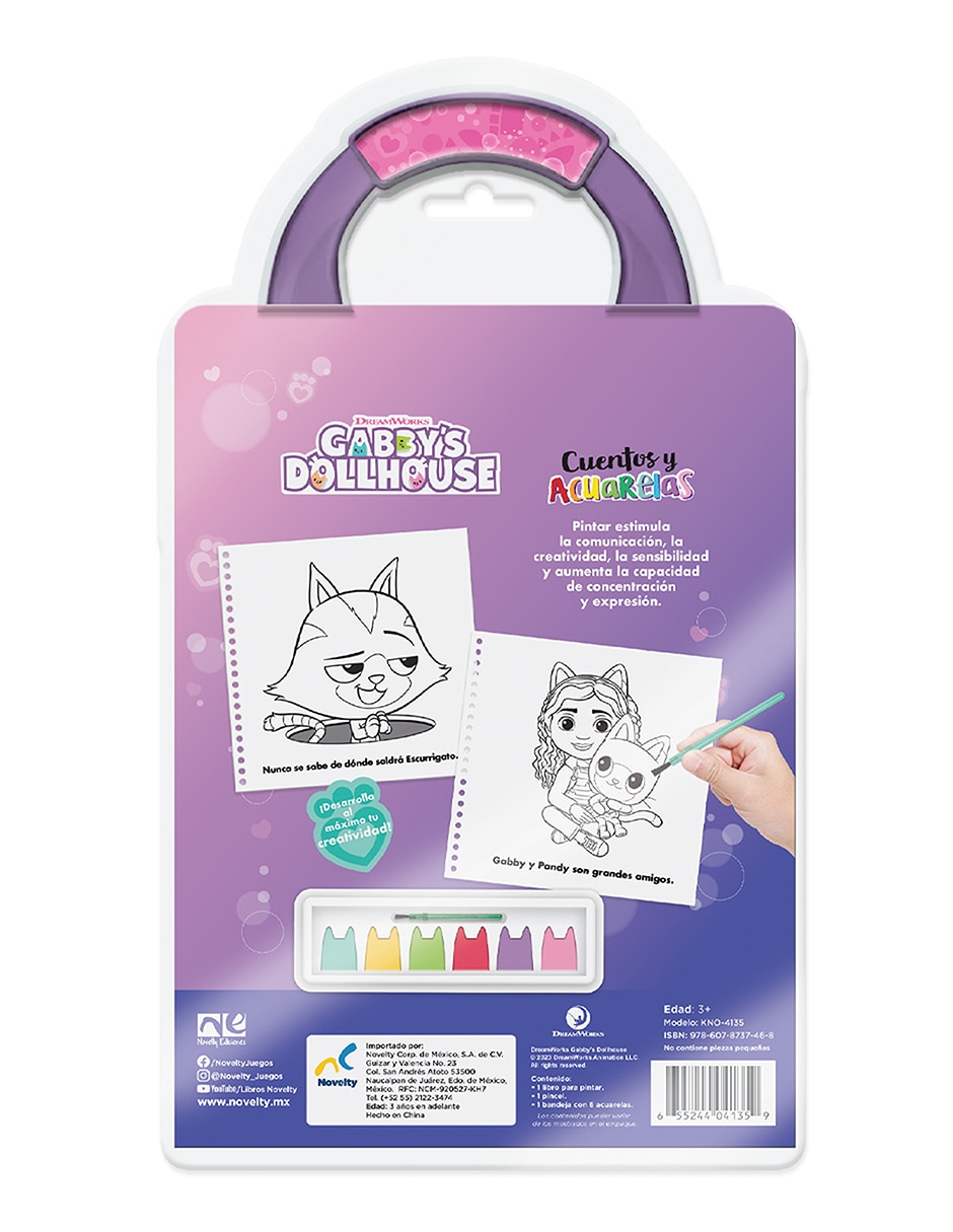 Libro Cuentos y acuarelas Gabby´s Dollhouse de Novelty 2