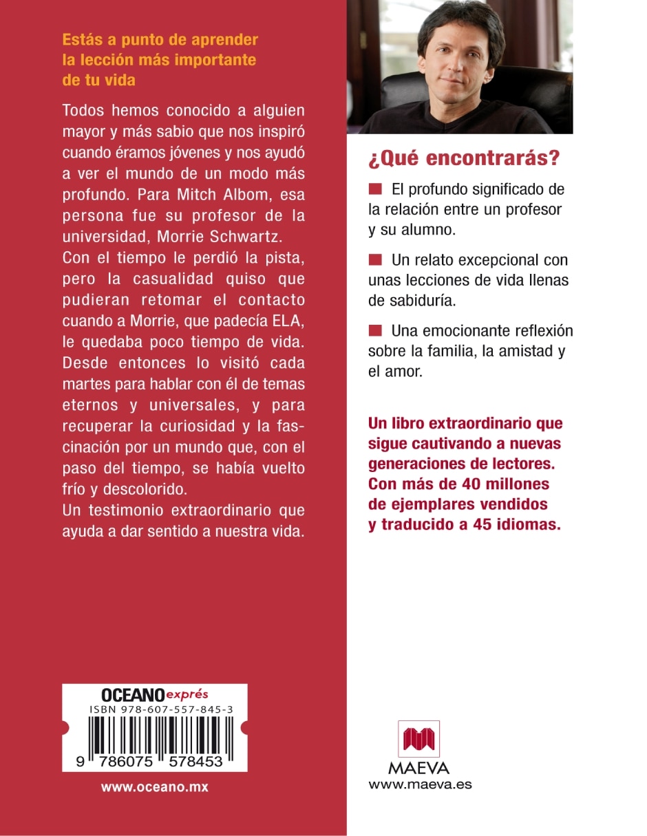 Libro Martes Con Mi Viejo Profesor (Séptima Edición) de Albom, Mitch 3