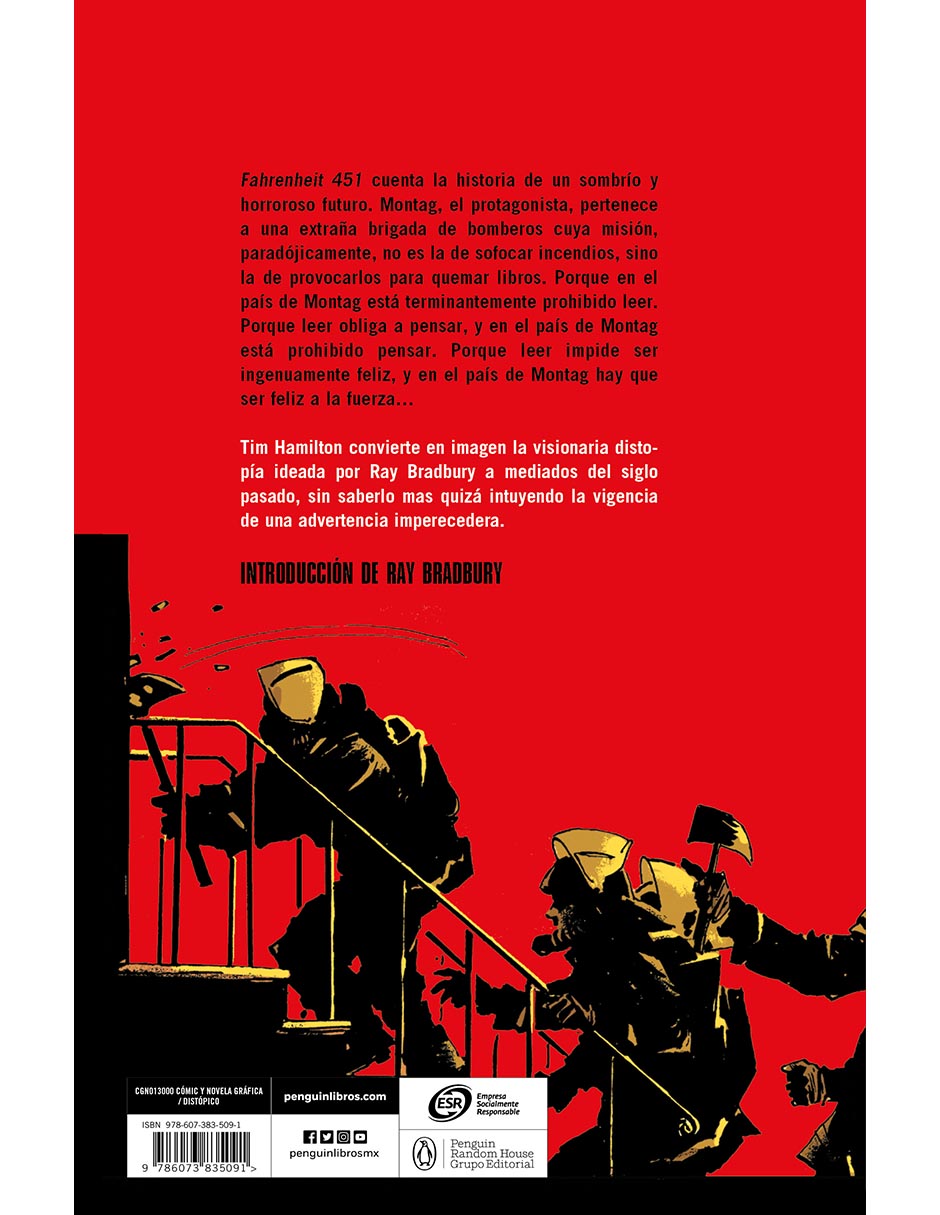 Libro Fahrenheit 451 (Novela Gráfica) de Ray Bradbury