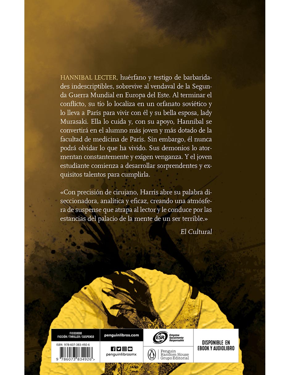 Libro El Origen Del Mal Hannibal de Thomas Harris