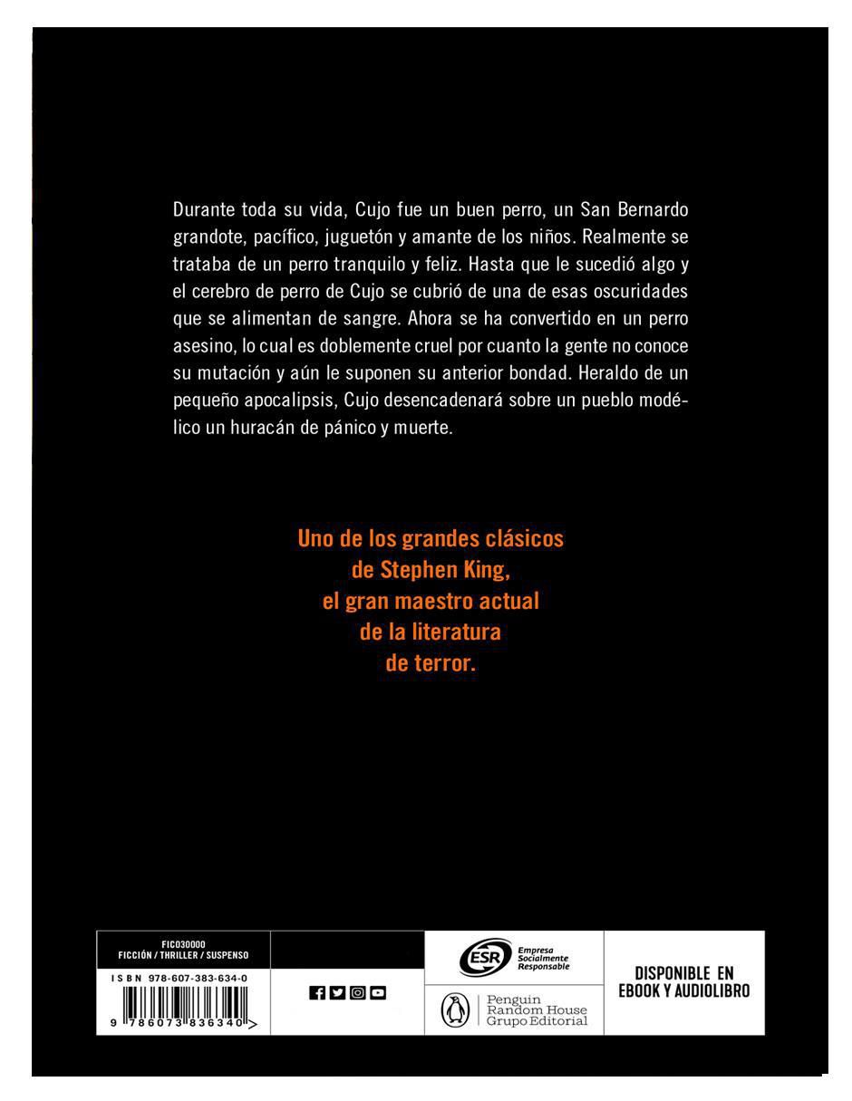 Libro Cujo de Stephen King