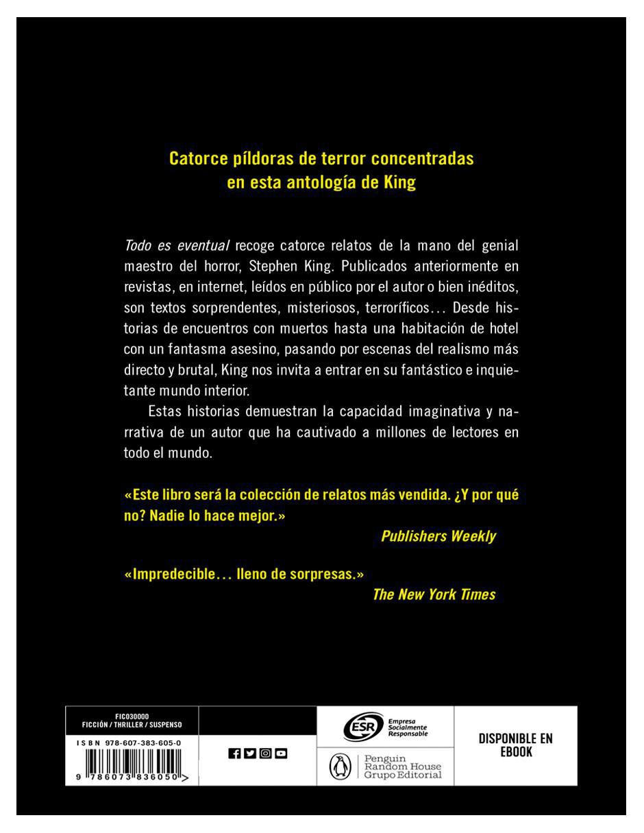 Libro Libro Todo es eventual 14 relatos oscuros de Stephen King 2