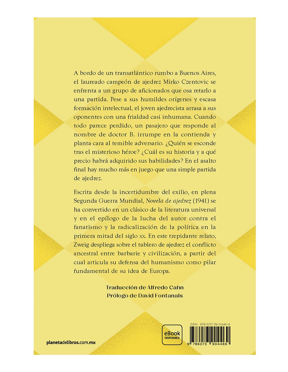 Libro Novela de ajedrez de Stefan Zweig Libro Novela de ajedrez de Stefan Zweig