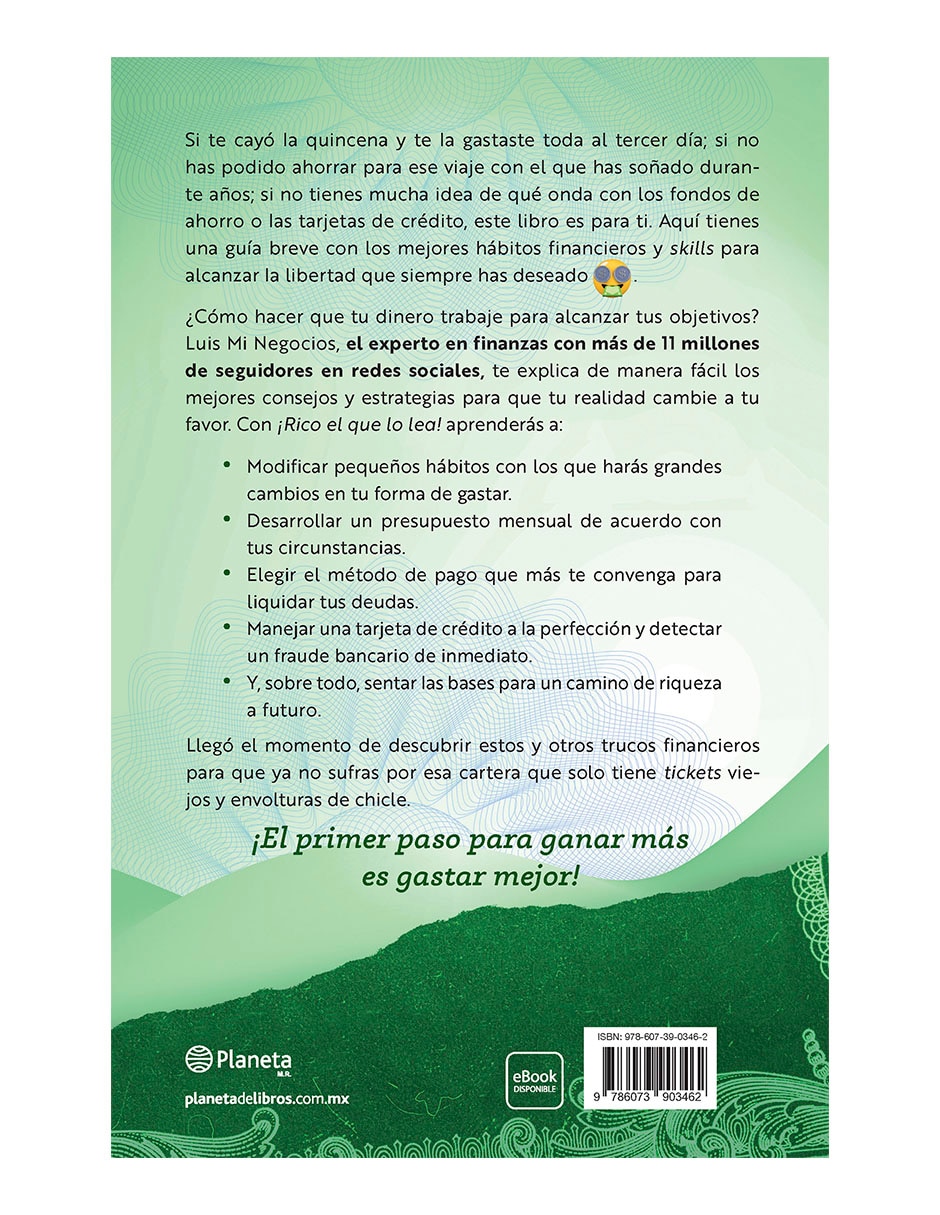 Libro Rico El Que Lo Lea de Luis Mi Negocios 4