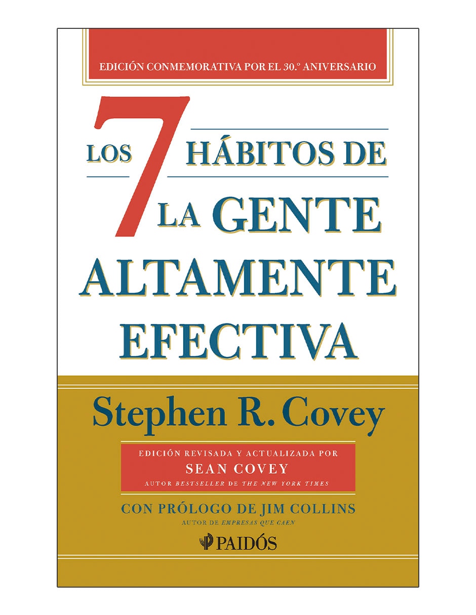 Libro Los 7 hábitos de la gente altamente efectiva 30 aniversario TD de Stephen R. Covey