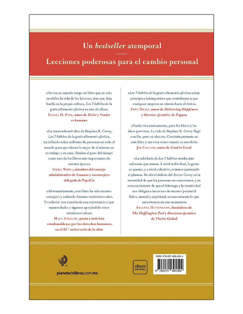 Libro Los 7 hábitos de la gente altamente efectiva 30 aniversario TD de Stephen R. Covey