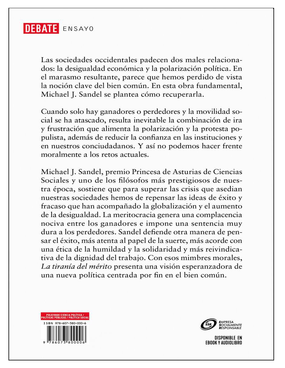 Libro La tiranía del mérito de 2