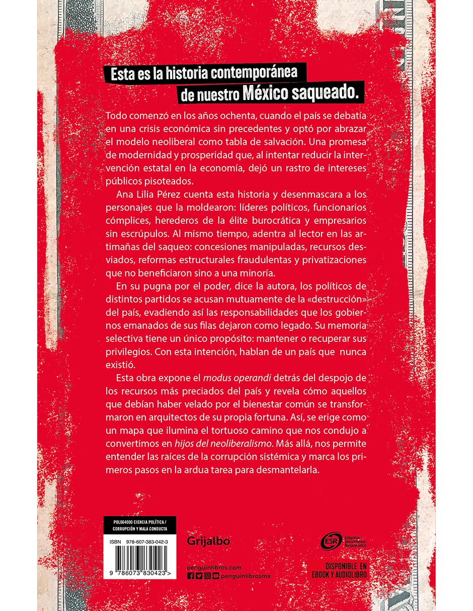 Libro Hijos del Neoliberalismo de Ana Lilia Pérez