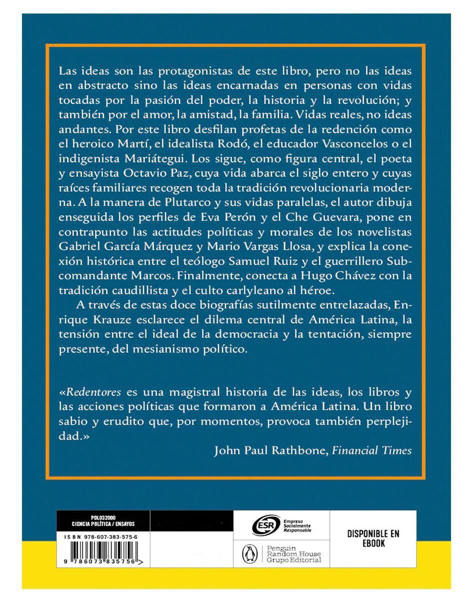 Libro Redentores. Ideas Y Poder En América Latina Autor Enrique Krauze de 2