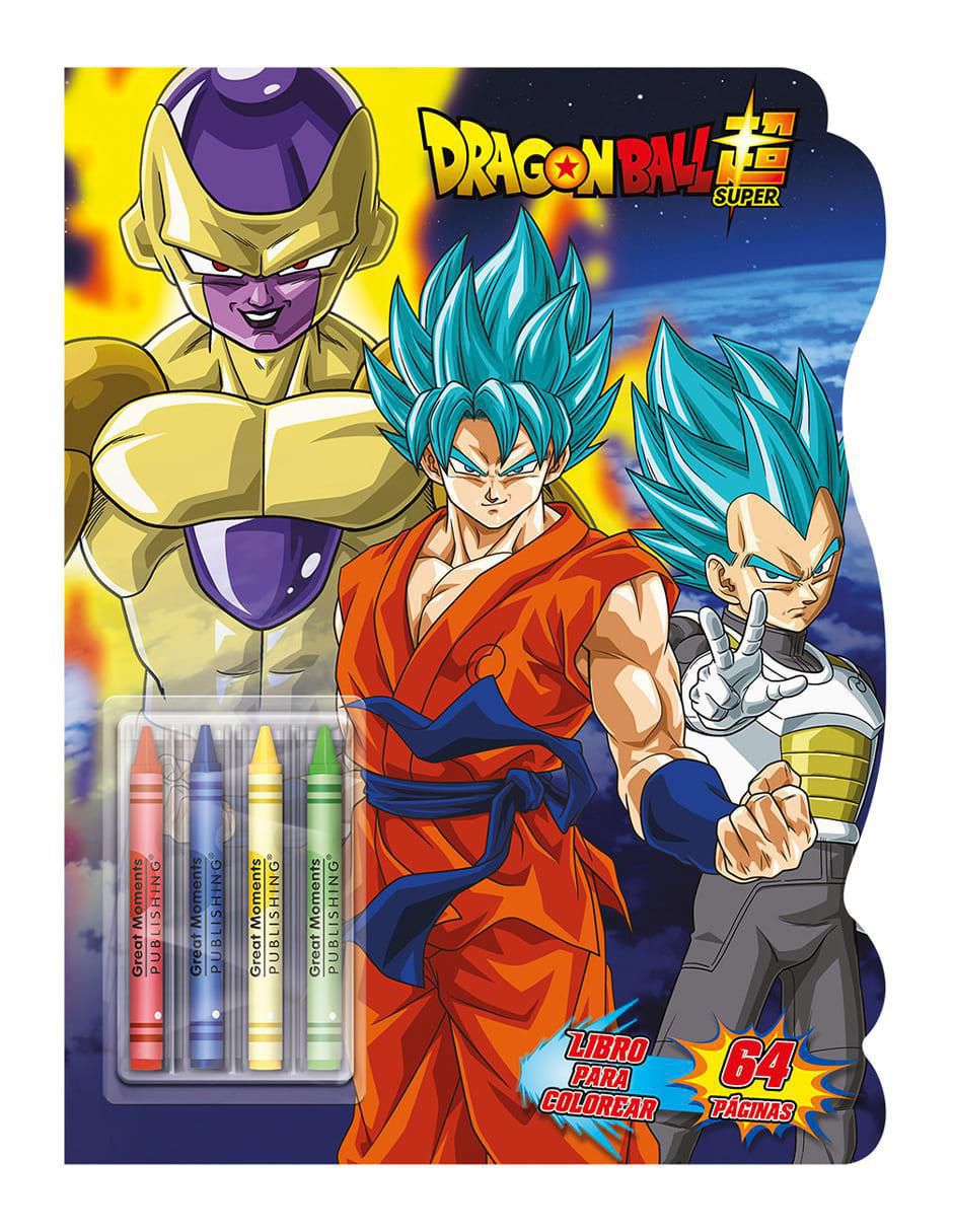 Libro para Colorear Toei Animation Dragon Ball Super 64 Páginas Con Stickers y Crayolas de