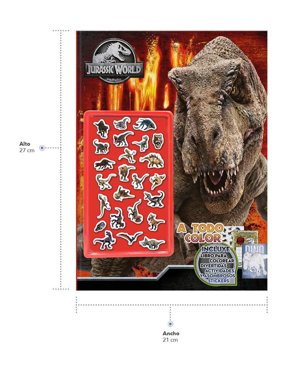 Libro Libro para Colorear Universal Jurassic World 48 Páginas con Stickers de 2