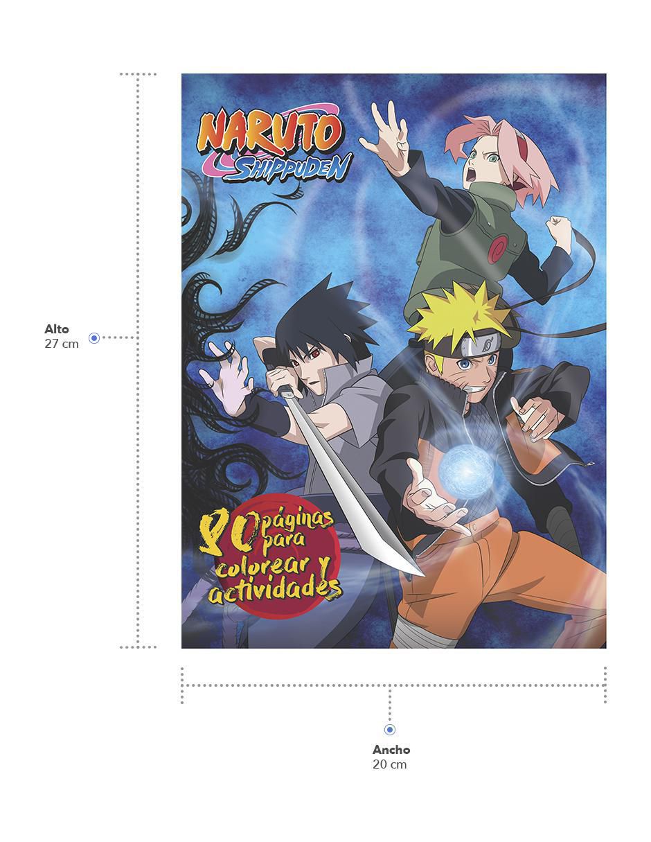 Libro para Colorear Naruto Shippuden 80 Páginas de