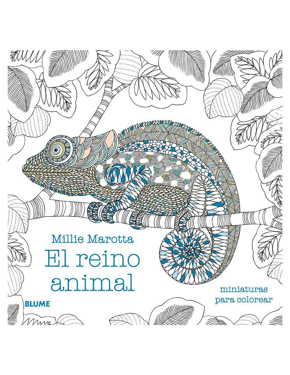Libro El reino animal: Miniaturas para colorear de