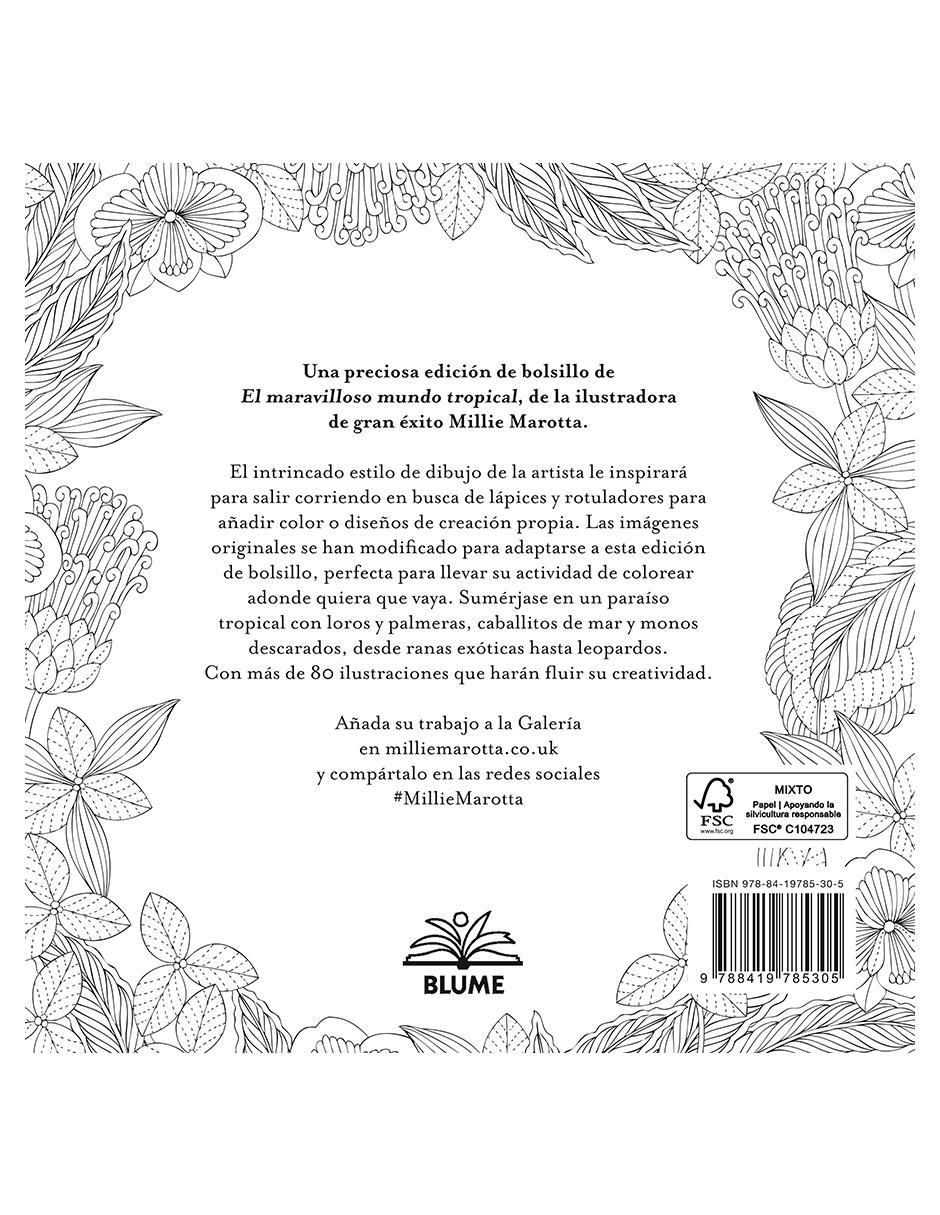 Libro El maravilloso mundo tropical: Miniaturas para colorear de 6