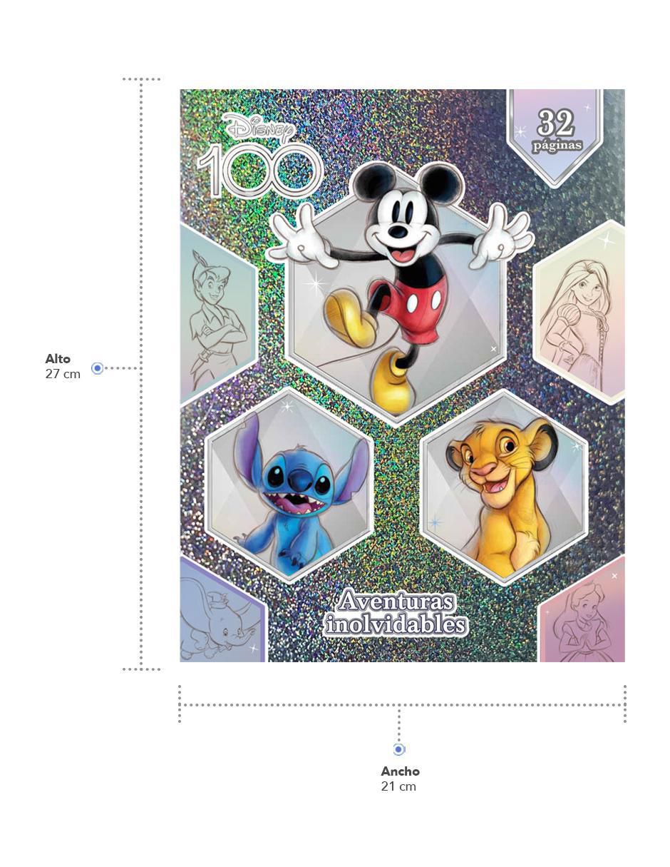 Libro Libro para colorear con portada holográfica Disney 100 Clásicos de 2