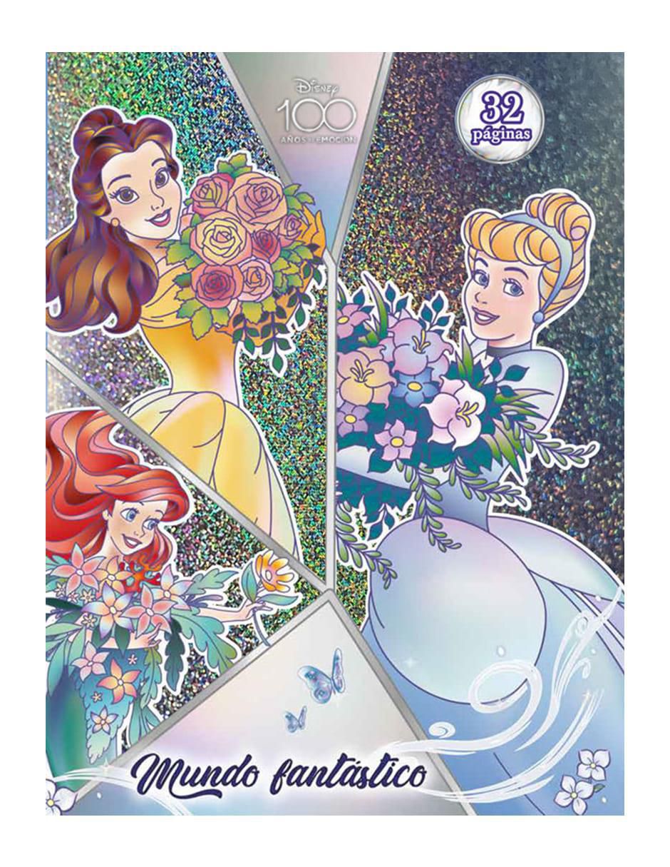 Libro para colorear con portada holográfica Disney 100 princesas de Libro para colorear con portada holográfica Disney 100 princesas de