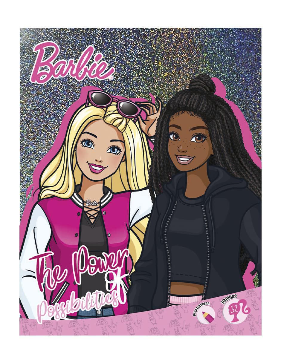 Libro Libro para colorear con portada holográfica Barbie de