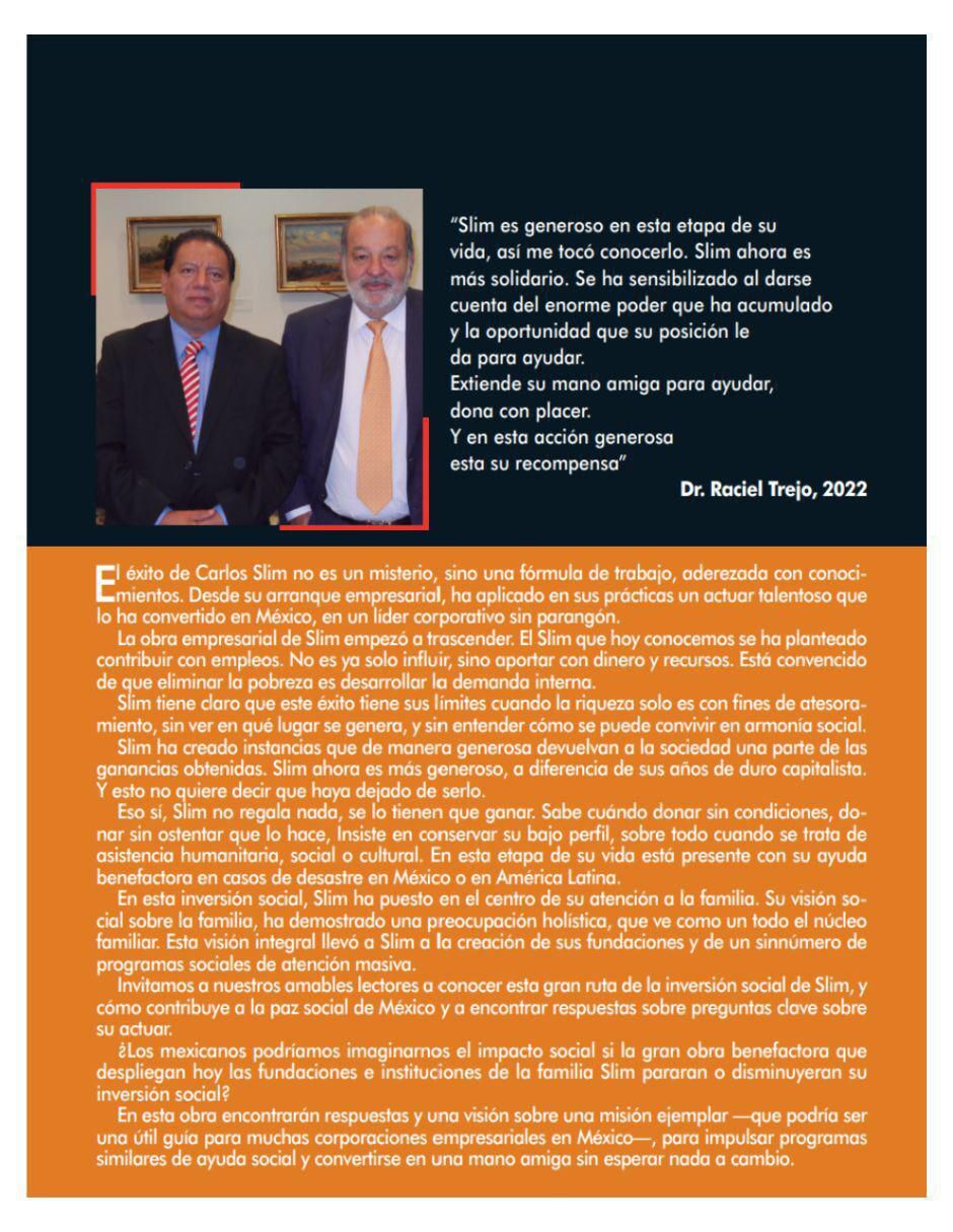 Libro Carlos Slim: Mano Amiga de Raciel Trejo 2