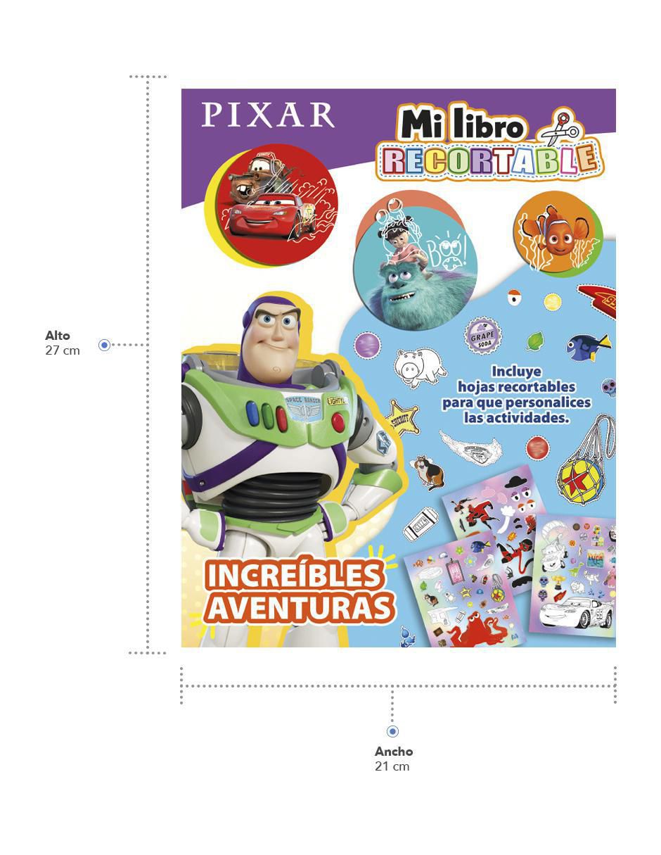 Libro Libro infantil didáctico con actividades Pixar Versión 2 de 2
