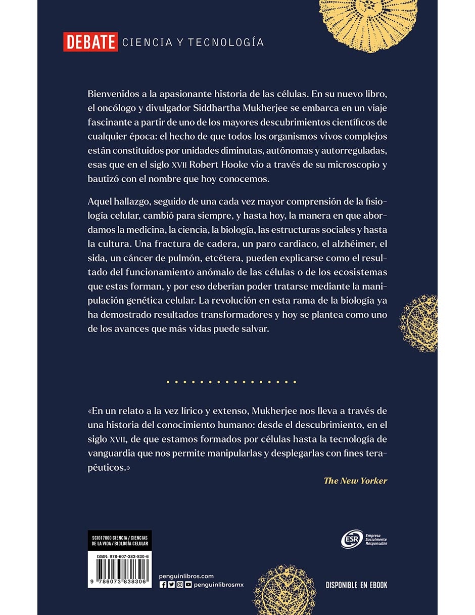 Libro La Armonía de Las Células de Siddhartha Mukherjee