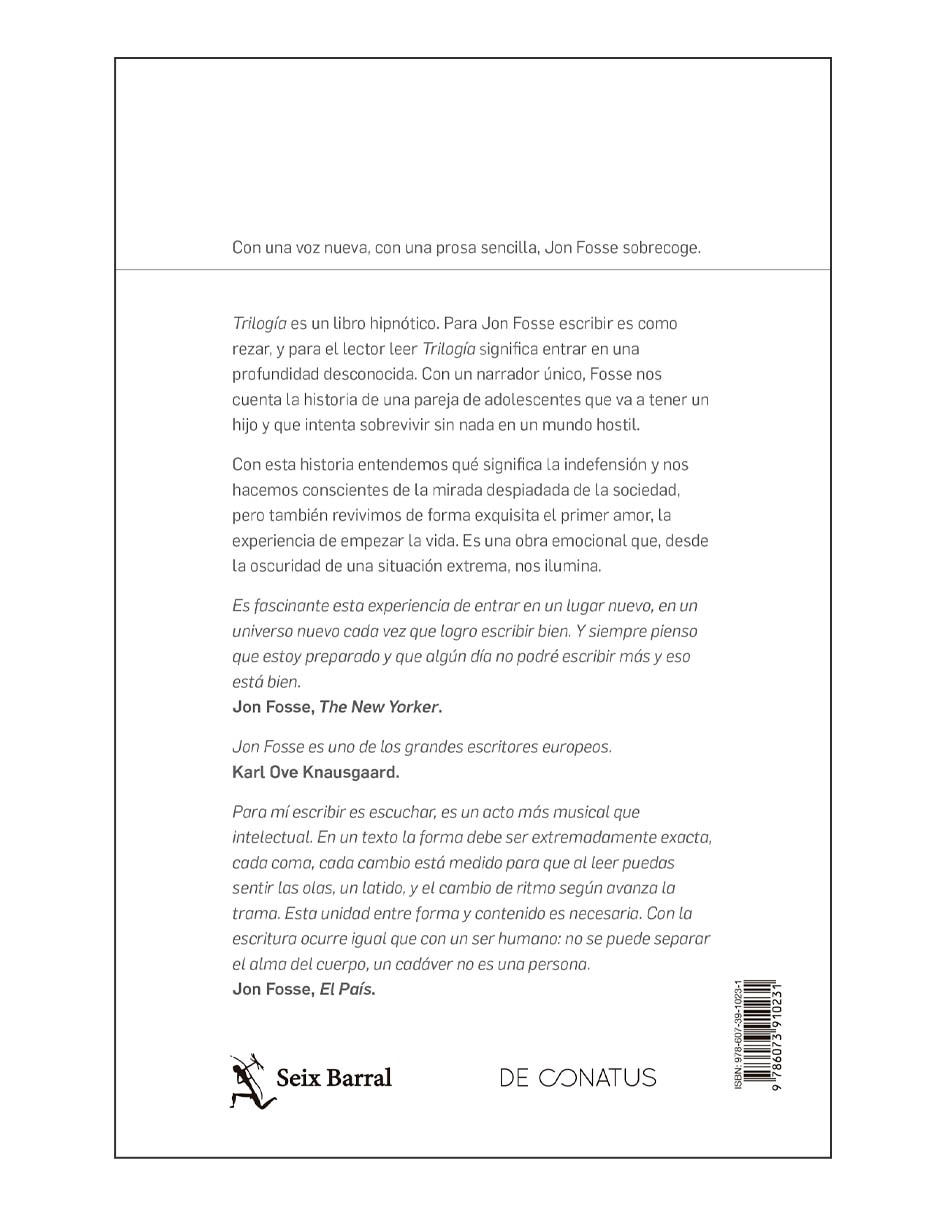 Libro TRILOGIA de JON FOSSE 2
