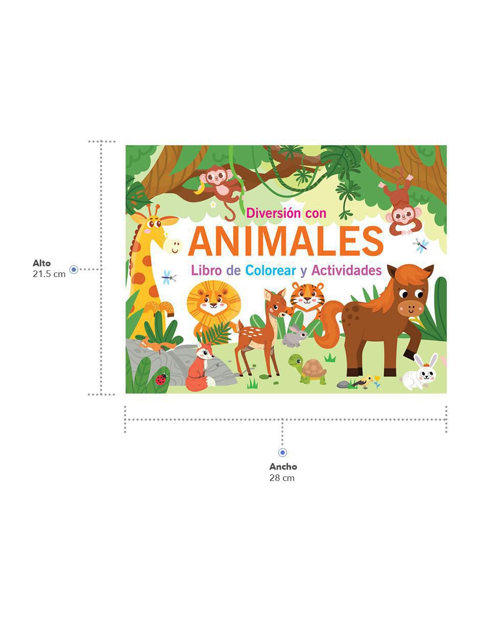 Libro de colorear y actividades: Diversión con Animales de Libro de colorear y actividades: Diversión con Animales de