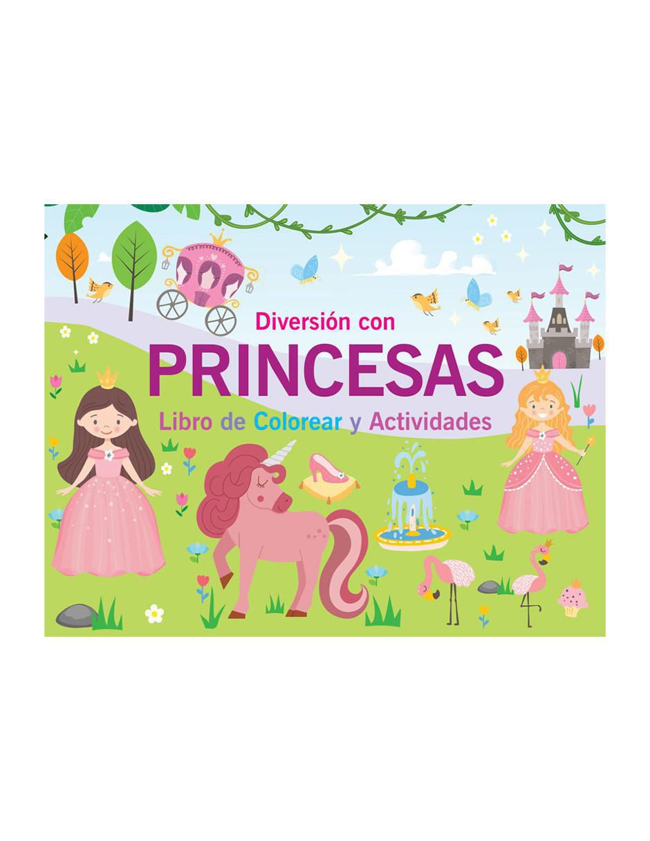 Libro de colorear y actividades Diversión con Princesas de