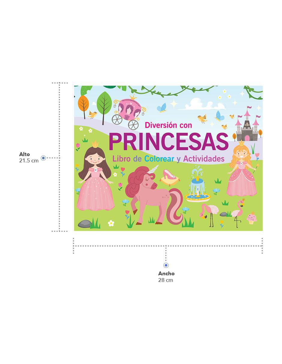 Libro de colorear y actividades Diversión con Princesas de