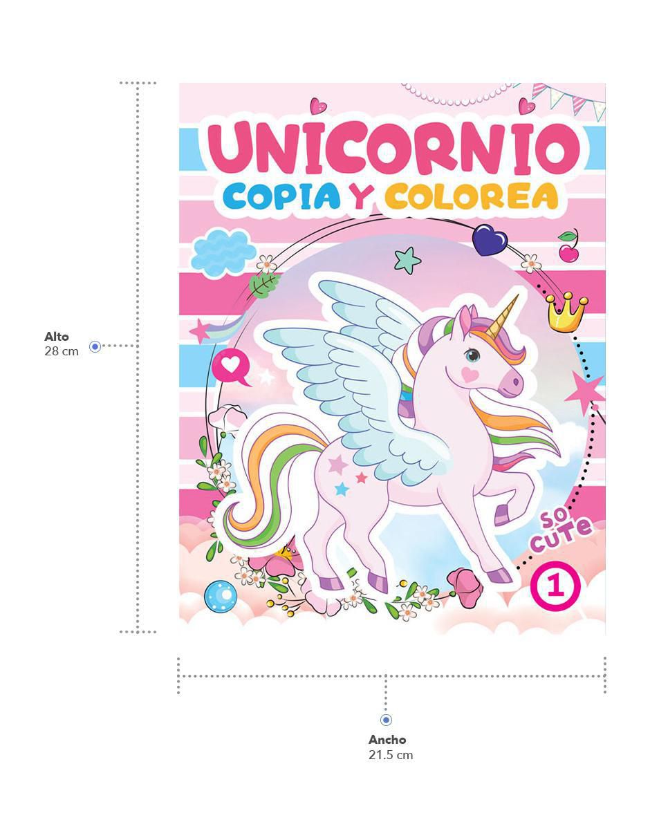 Libro para colorear: Unicornio Copia y Colorea Versión 1 de