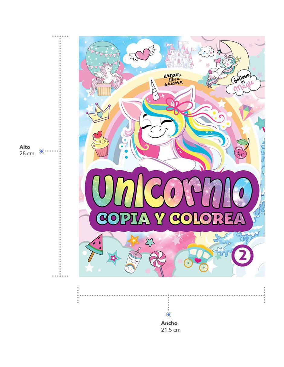 Libro para colorear: Unicornio Copia y Colorea Versión 2 de