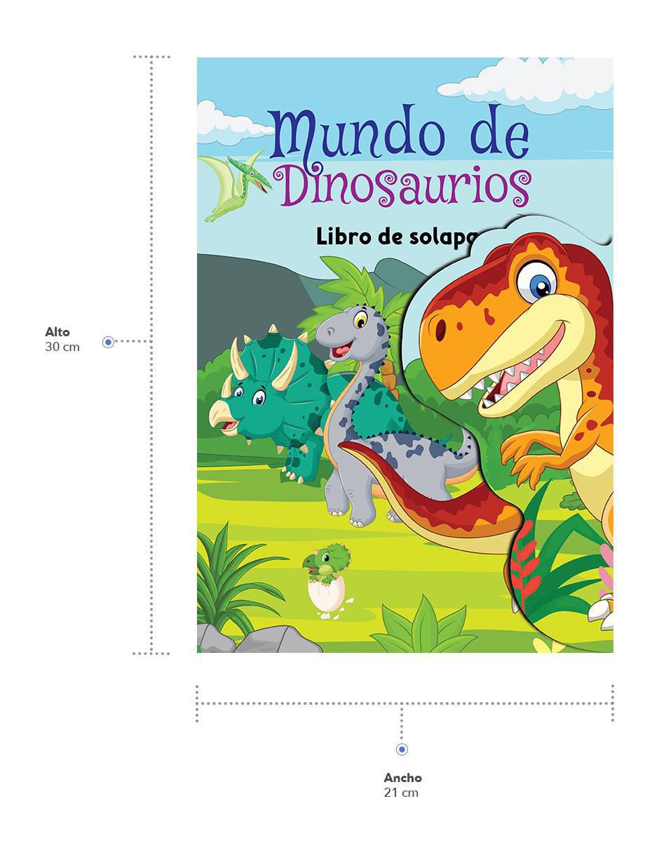 Libro infantil interactivo: Mundo de Dinosaurios con solapas de 2