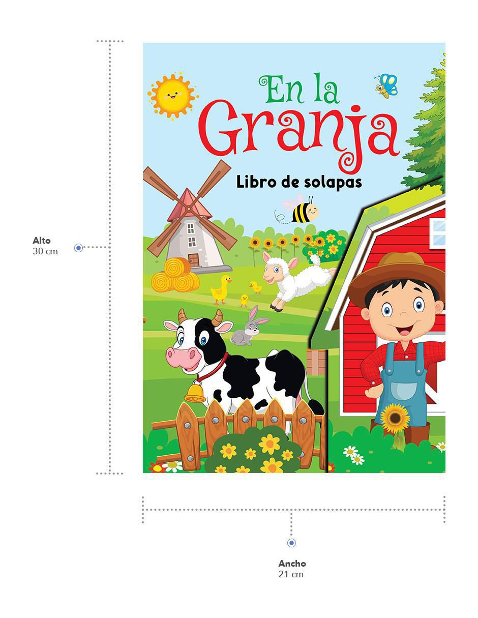 Libro infantil interactivo: En la granja con solapas de
