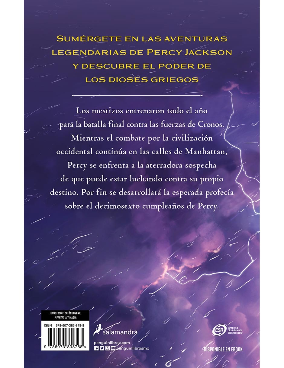 Libro El Último Heroe del Olimpo Percy Jackson 2