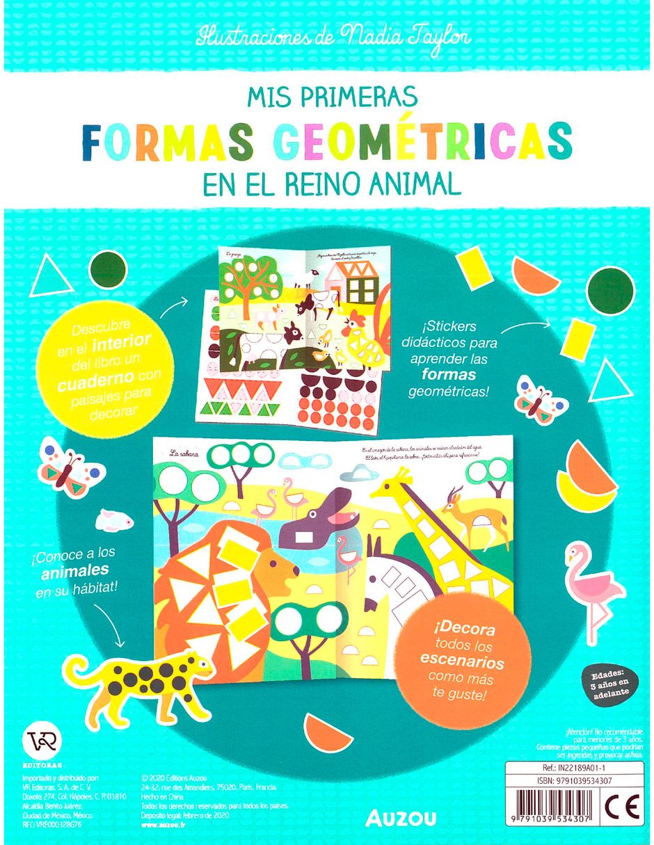 Libro Mis Primeras Formas Geométricas En El Reino Animal de Nadia Taylor 3