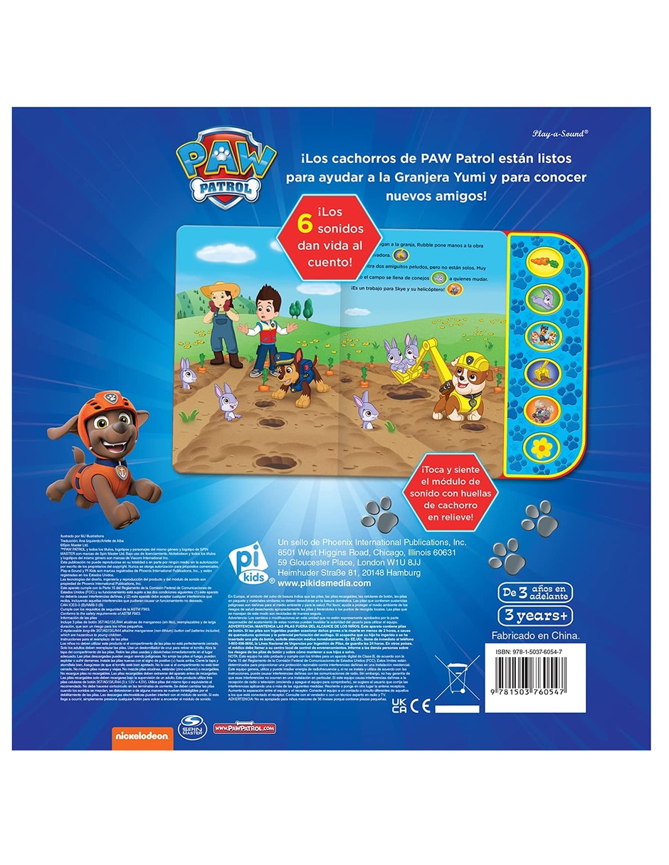 Libro Los cachorros ayudan en la granja de Paw Patrol
