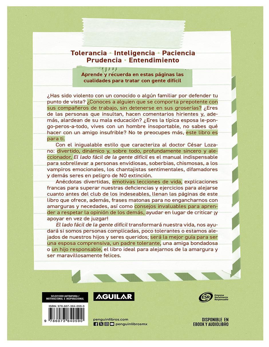 Libro El Lado Fácil de la Gente Difícil de Cesar Lozano