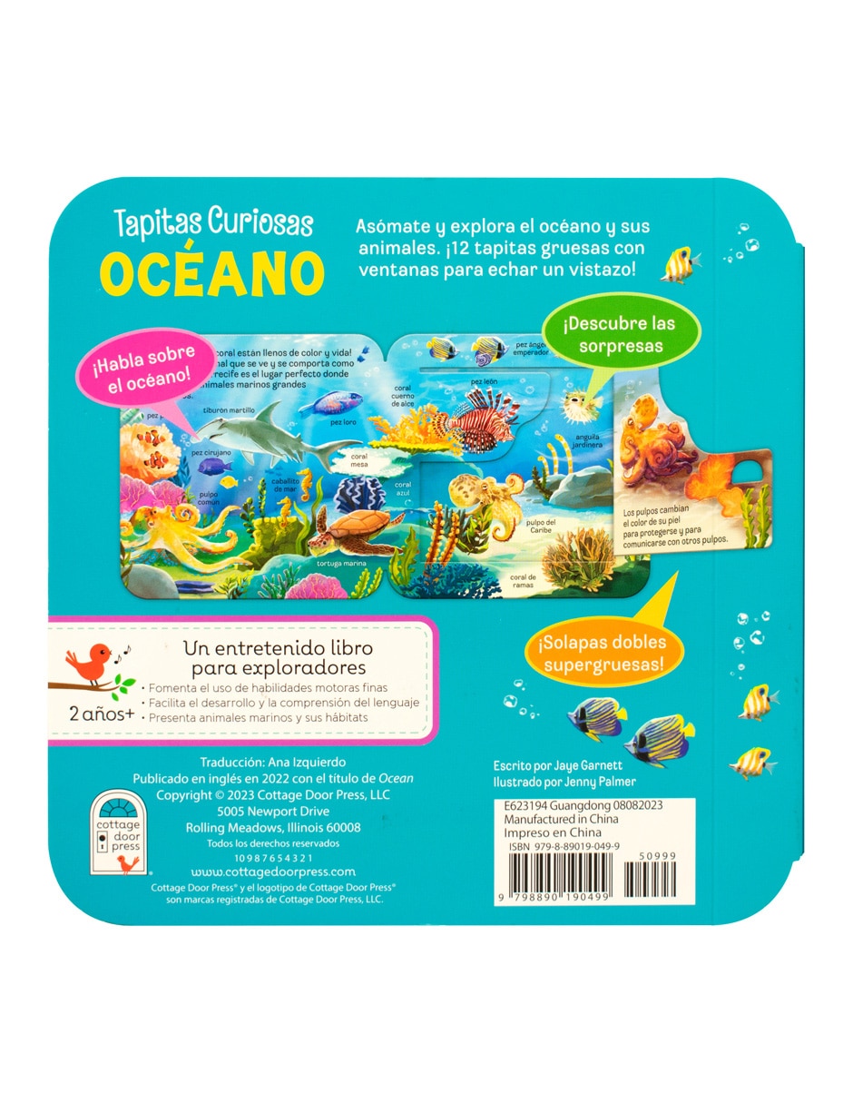 Libro Tapitas Curiosas Océano de Cottage Door Press, Llc
